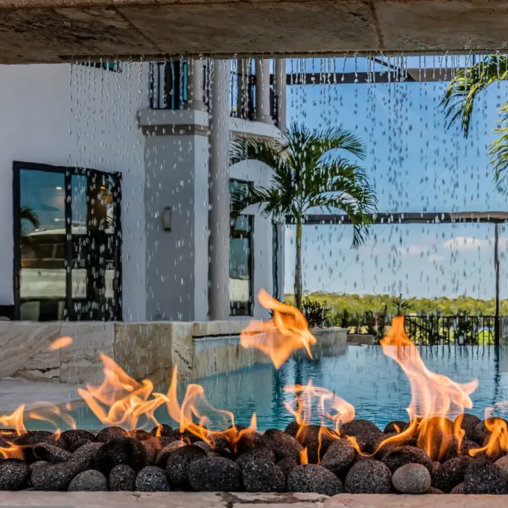 Pool Features Fire Pits