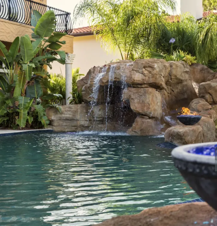 Pool features resort style